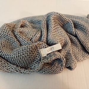 Ann Taylor LOFT Gray Knit Infinity Scarf -Winter-Fall
